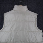 U.S. Polo Assn Puffer Vest Mens Medium Beige Quilted Full Zip Logo 10-5685-Q8 - take2supply