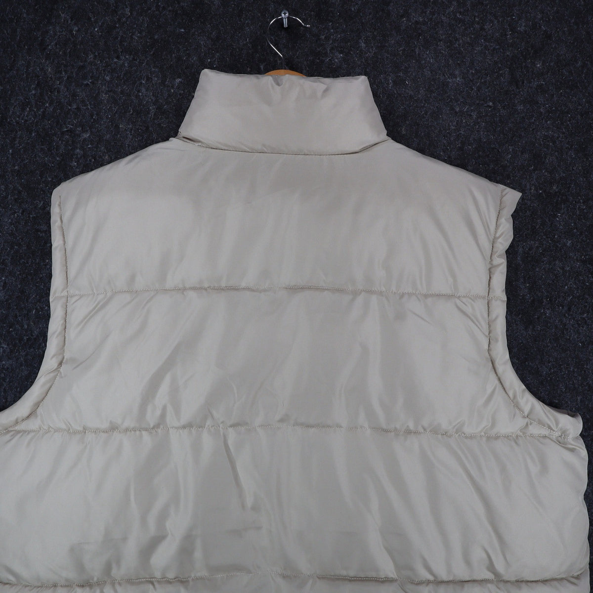 U.S. Polo Assn Puffer Vest Mens Medium Beige Quilted Full Zip Logo 10-5685-Q8 - take2supply