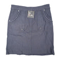 Zo & Co. Skirt Women 6 Navy Blue Braided Trim Utility Pocket Rayon Blend C1-905 - take2supply