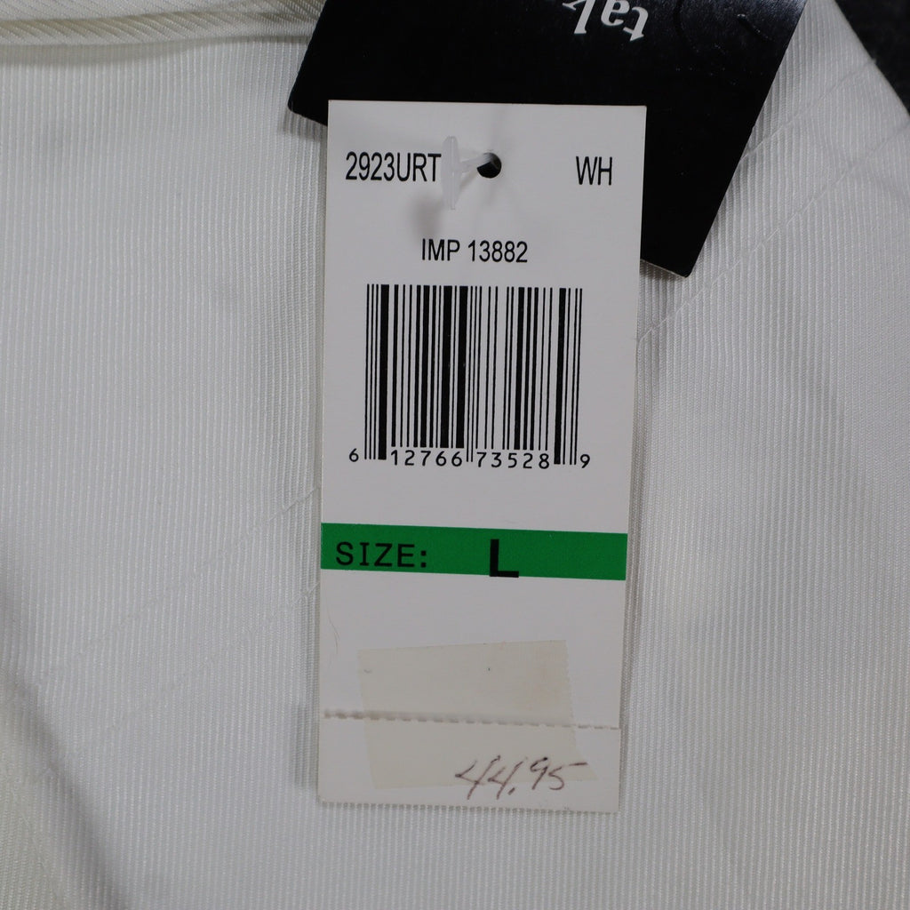 Takara Trench Coat Womens L White Belted Double Breasted Smocked NOS NWT - take2supply