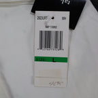 Takara Trench Coat Womens L White Belted Double Breasted Smocked NOS NWT - take2supply