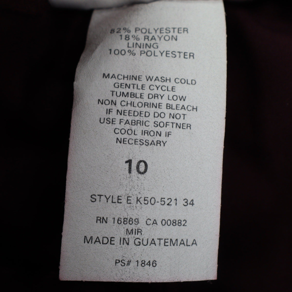 Lucia Dress Pants Womens 10 Burgundy Falling Leaves Crepe Lined High Rise New - take2supply