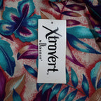 Xtrovert by Donnkenny Blouse Womens Medium Vintage 90s Rayon Tropical Floral USA - take2supply