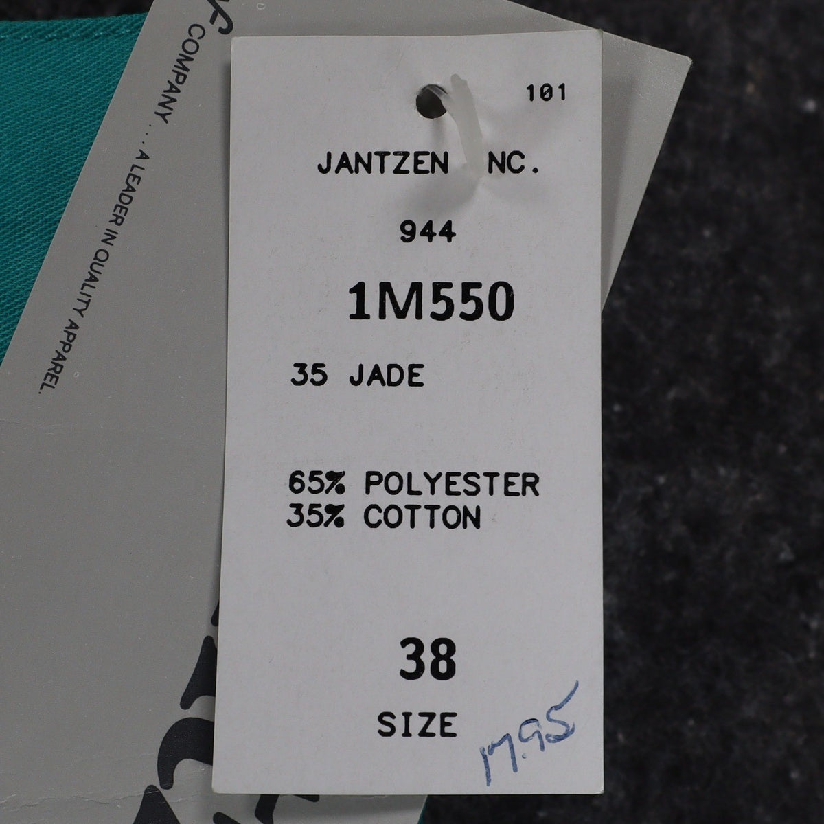 Jantzen Vintage 90s Jade Green Shorts Mens 38 Deadstock NWT Poly Cotton 1M550 - take2supply