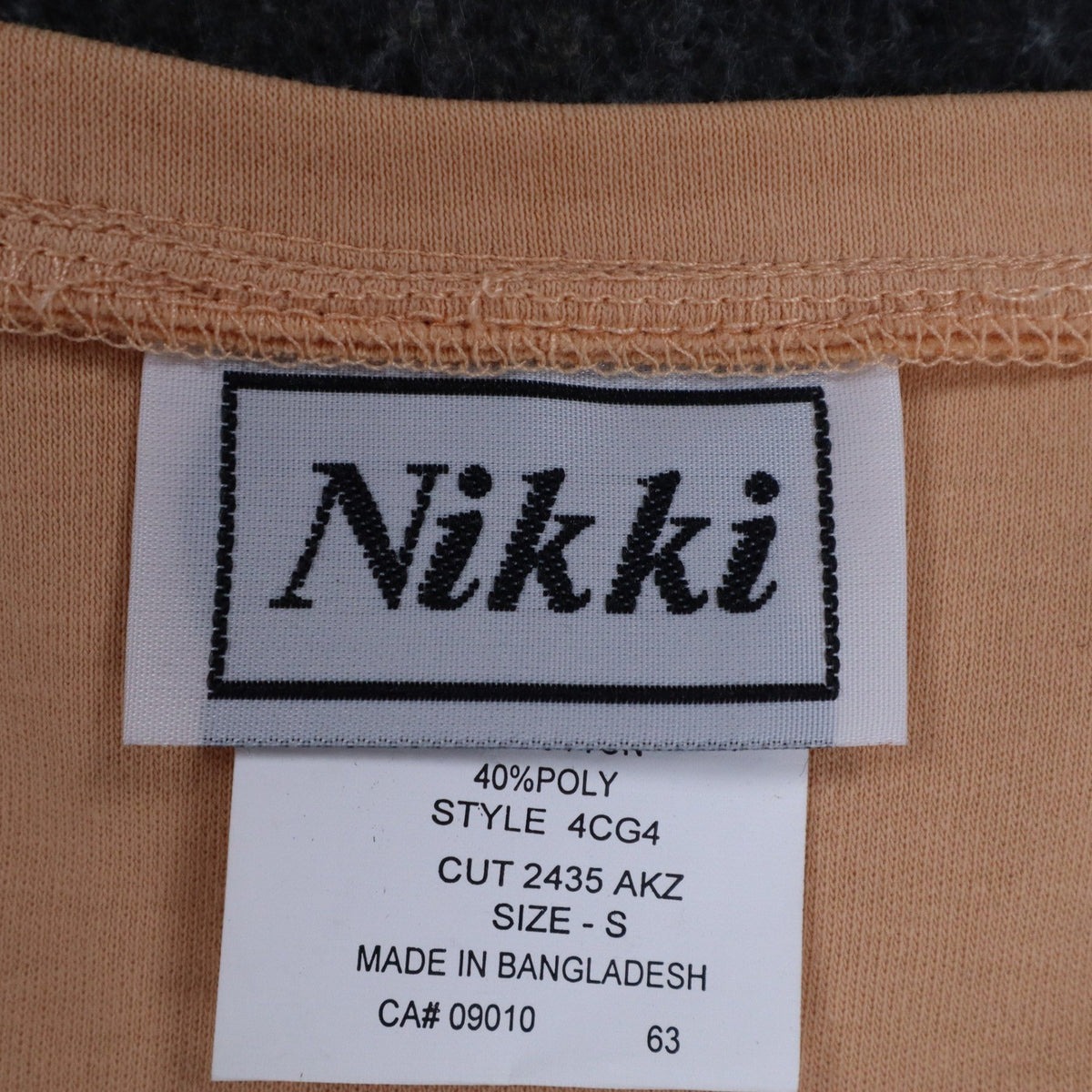 Nikki 3/4 Sleeve Top Womens Small Sandy Peach Embroidered Leaf Rhinestone NWT - take2supply