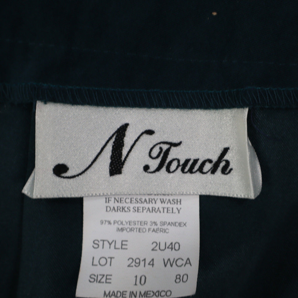 N Touch Skirt Suit Set Women 10 Teal Blue Multi Boucle Jacket & Midi Skirt NWT - take2supply