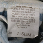 Lee Striped Denim Shorts Girls 7 Slim Vintage 90s Blue White Cotton Deadstock - take2supply