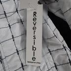 Marcona Reversible Quilted Jacket Womens Medium White Navy Grid Snap Front NWT - take2supply