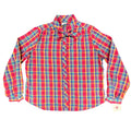 Sunny Shores Vintage 80s Bow Blouse Womens 18 Multi Plaid NWT Deadstock - take2supply
