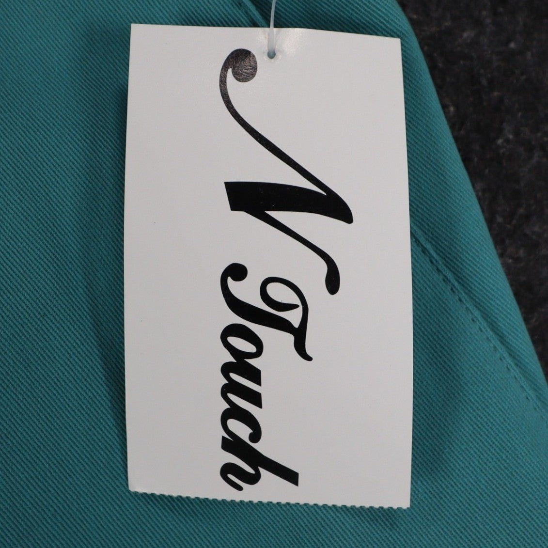 N Touch Straight Leg Pants Womens 10 Teal Azure Lagoon Cotton Tencel Trousers - take2supply