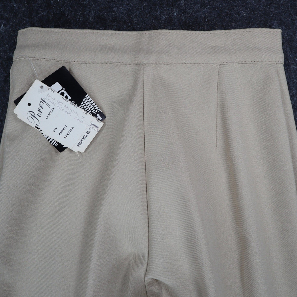 Perry Classics Wide Leg Trousers Womens 10 Vintage 70s Tan Polyester High Rise - take2supply