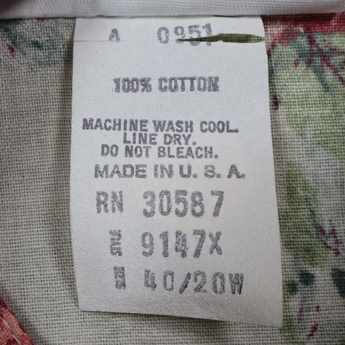 Laura Mae Floral Blouse Womens 20W Vintage 90s Cotton Sage Green Deadstock NWT - take2supply