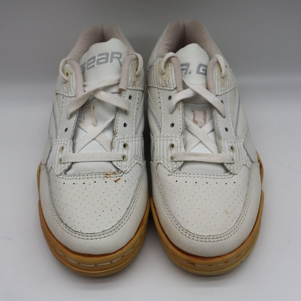 L.A. Gear Basketball Sneakers Women 7.5 Vintage 1990 White Leather Air System - take2supply