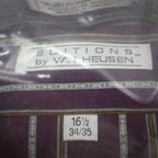 Van Heusen Editions Dress Shirt Mens 16.5 34/35 Purple Geometric Stripe New - take2supply