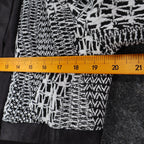 Lana Lee Cardigan Jacket Womens Medium Black White Geometric Open Front NWT - take2supply