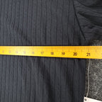 Jessica Roberts Turtleneck Top Womens Large Vintage 90s Gray Velvet Trim Cable - take2supply
