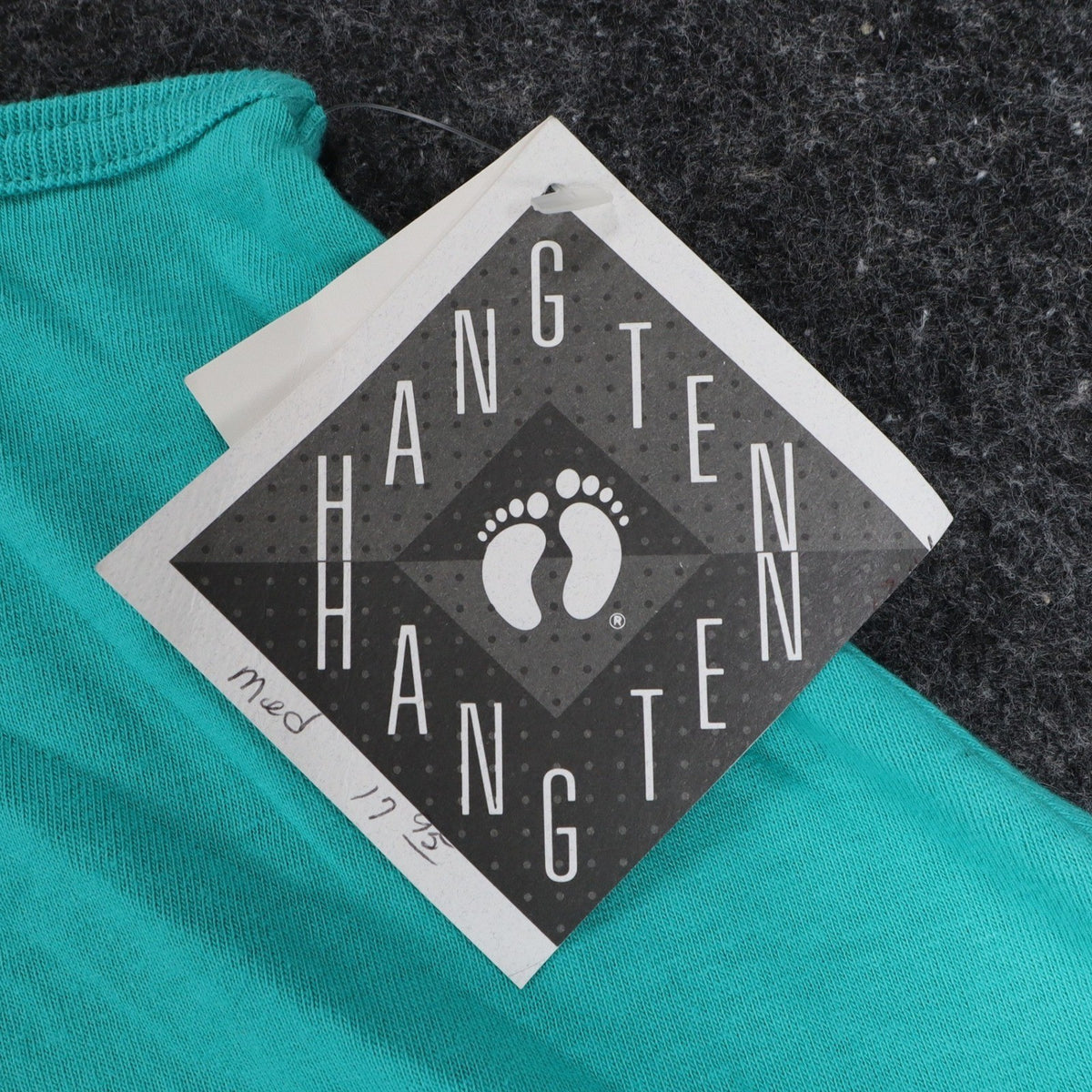 Hang Ten A-Line Tank Dress Medium Vintage 90s Teal Green Cotton Made in USA NWT - take2supply