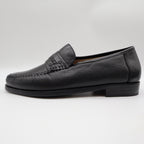 Nunn Bush Edgar Loafers Mens 9 M Black Tumbled Leather Comfort Gel Shoes 85533 - take2supply