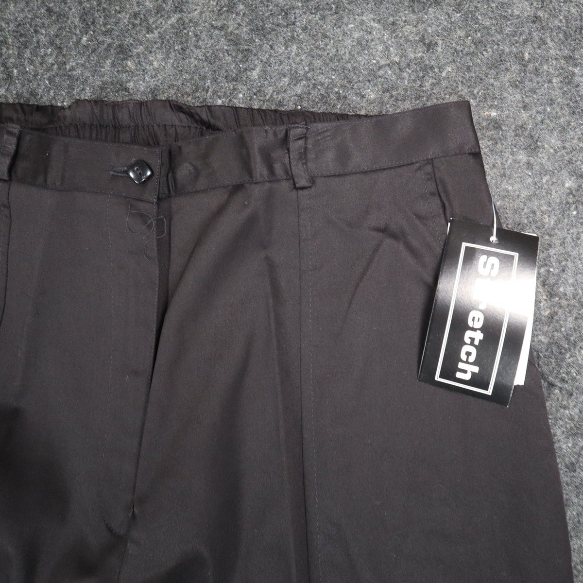 N Touch Pants Womens Large Black Stretch Cotton Elastic Waist Straight Leg C993 - take2supply