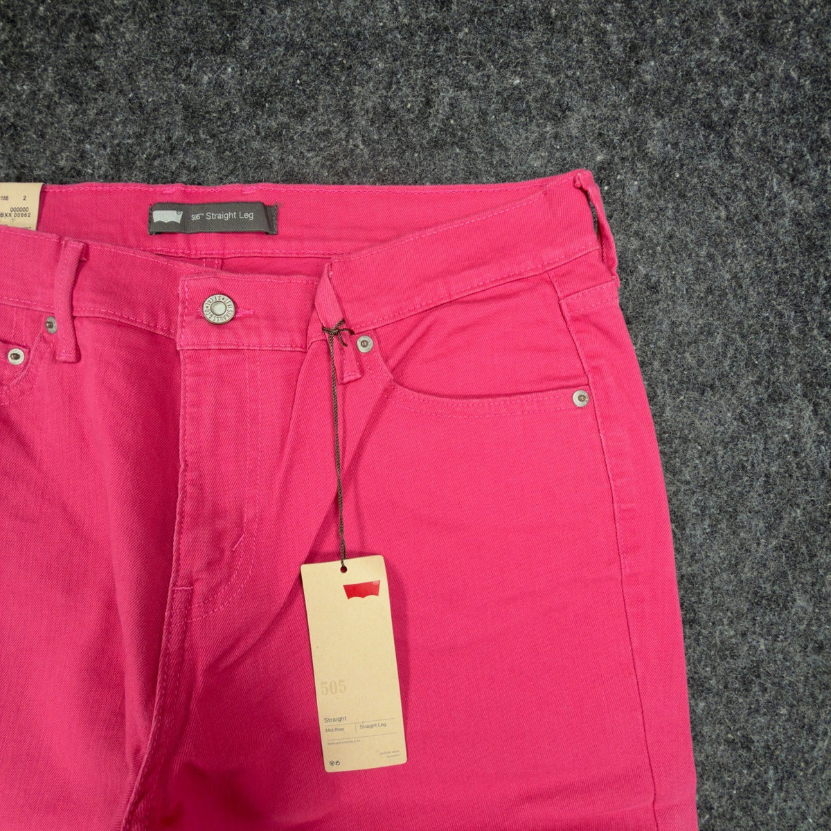Levi's 505 Straight Leg Jeans Womens 12 Pink Cotton Blend NWT - take2supply