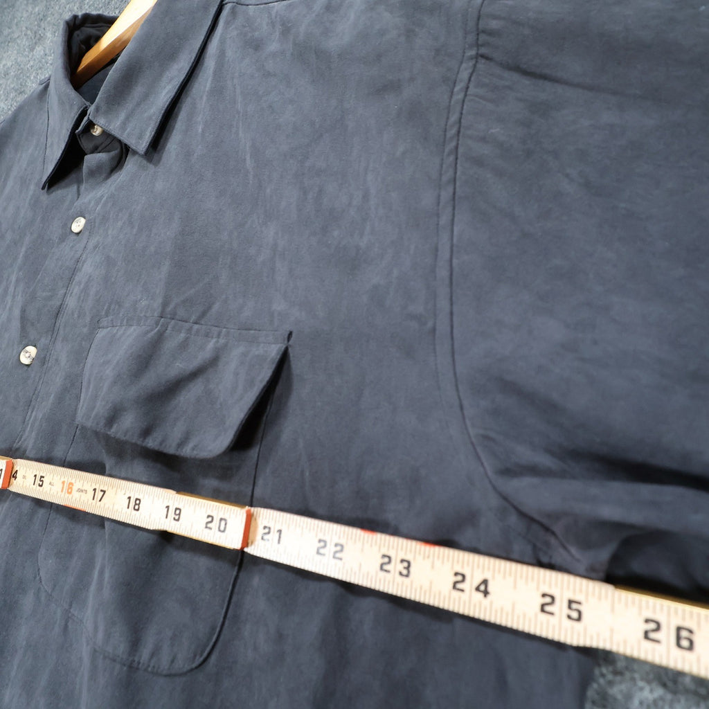 Irvine Park Button Up Mens XLG Gray Excellent Faux Suede Long Sleeve - take2supply
