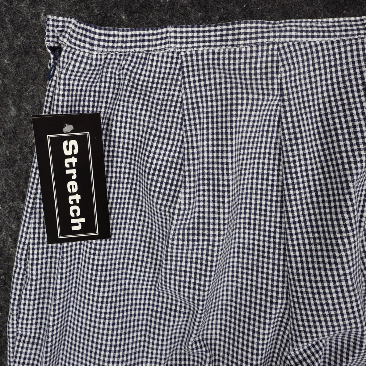 Southern Lady Gingham Pants Womens 8 Navy Blue White Check Stretch High Rise NEW - take2supply
