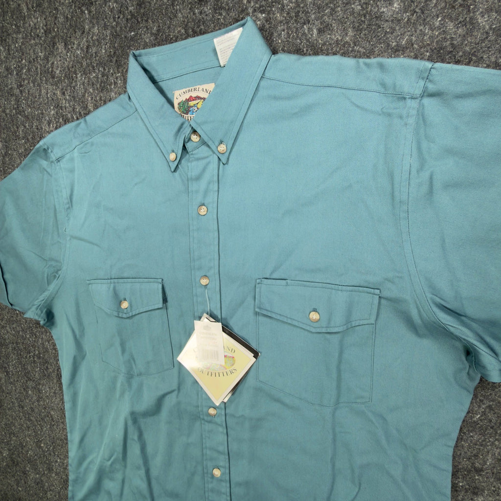 Cumberland Outfitters Vintage 90s Western Shirt Mens L Blue Cotton NWT - take2supply