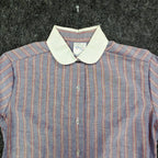 Fancy Free Vintage 70s Striped Blouse Girls 7 Blue Red White NWT - take2supply