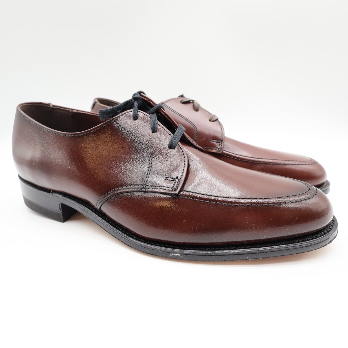 Nunn Bush Bristol Moc Toe Derby Shoes Mens 10 D Vintage Mahogany Leather 0704 - take2supply