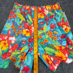 Vintage That's Me! Floral Shorts Womens 7/8 90s Hawaiian Tropical Cotton NWT USA - take2supply