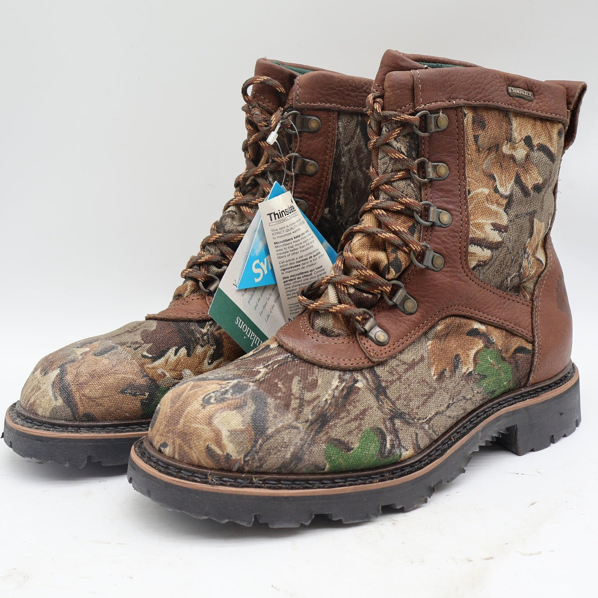 Lake of the Woods Hunting Boots Mens 8 D Vintage Camo Leather Thinsulate USA NIB - take2supply