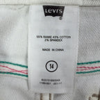 Levi's Y2K Bermuda Shorts Girls 14 White Ramie Cotton NWT C681 - take2supply