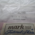 Mark VII Dress Shirt Mens 15.5 32/33 Vintage Pink Striped Contrast Collar USA - take2supply