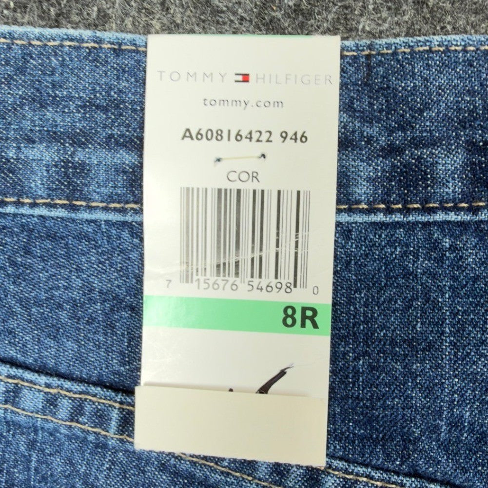Tommy Hilfiger Y2K Classic Tapered Jeans Womens 8R Blue Cotton NWT Deadstock - take2supply