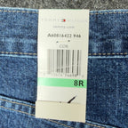 Tommy Hilfiger Y2K Classic Tapered Jeans Womens 8R Blue Cotton NWT Deadstock - take2supply