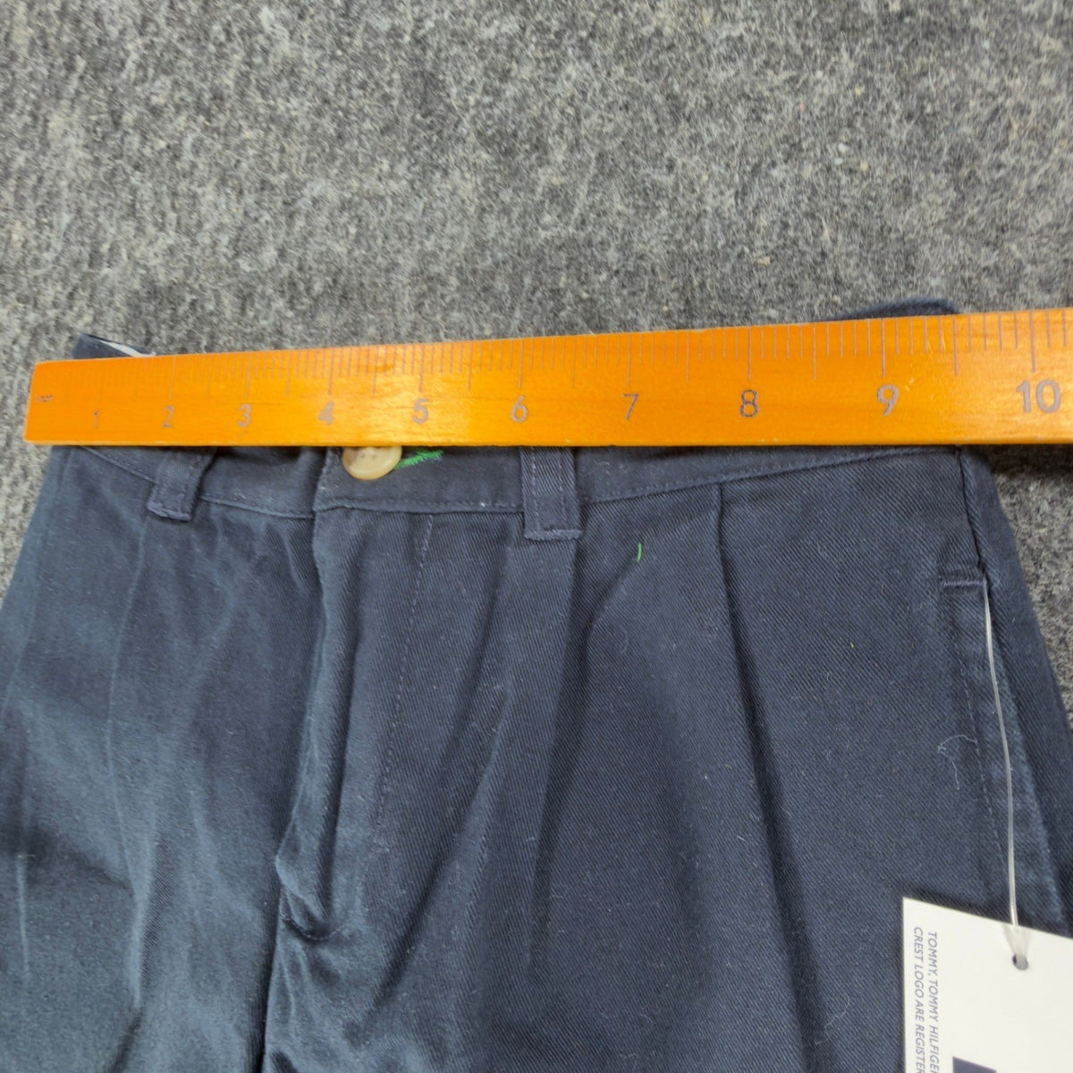Tommy Hilfiger Vintage Y2K Pleated Shorts Boys 4 Navy Blue Cotton NWT - take2supply