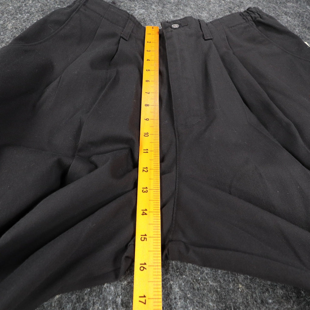 Lee Tapered Leg Pants Womens 16 L Black Side Elastic Stretch Pleated C864 - take2supply