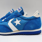 Converse Road Star Boys Size 3.5 Vintage 80s Blue White Nylon Suede Sneakers - take2supply
