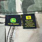 John Deere Carpenter Pants Boys Size 18 Green Camo Print Cotton Canvas NWT - take2supply