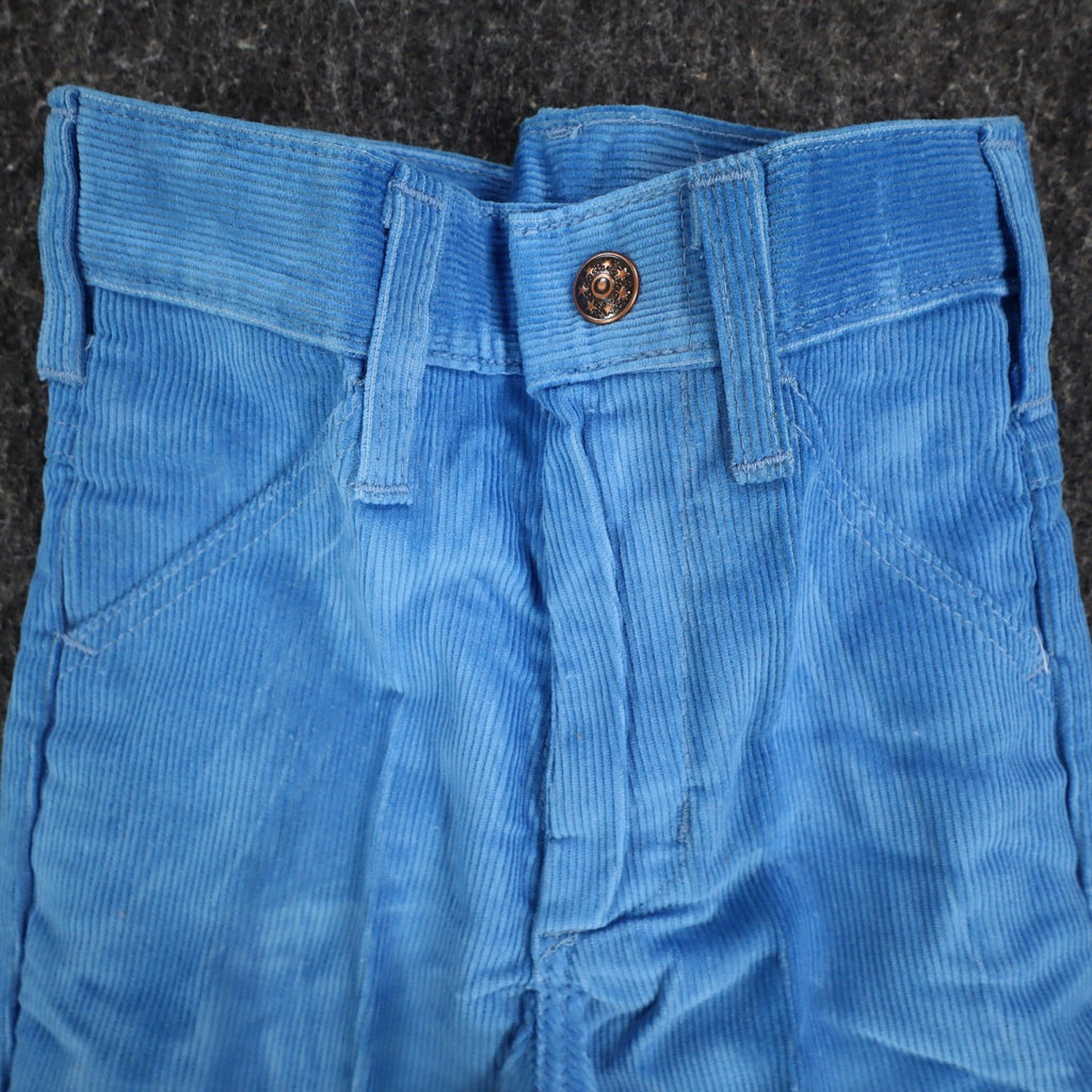 Toddly Winks Corduroy Pants Kids 4 Slim Bright Blue Straight Leg USA NWT NOS - take2supply