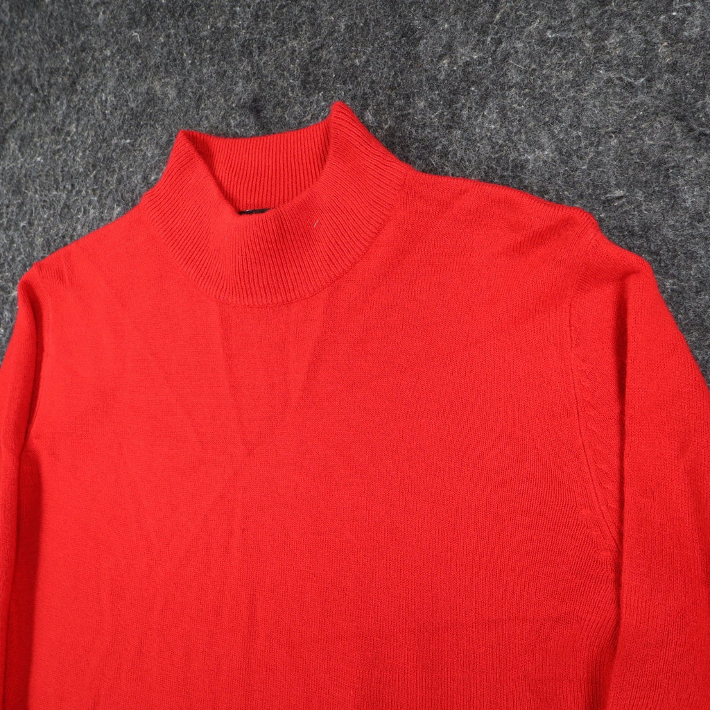 Southern Lady Mock Neck Sweater Womens Small Red Acrylic Knit Top NWT C1217 - take2supply