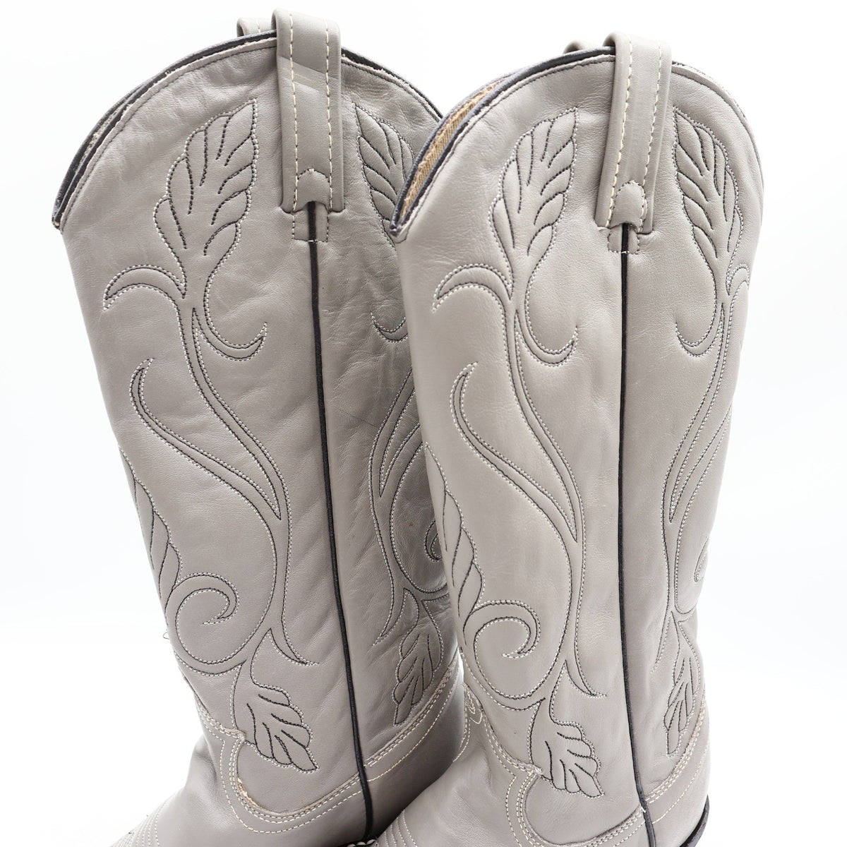 Acme Vintage 80s Cowboy Boots Womens 6 Grey Nappa Leather New Box 692 - take2supply