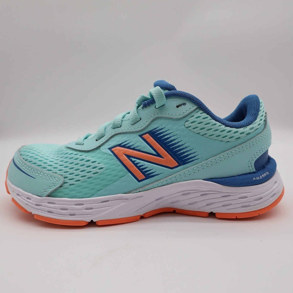 New Balance 680v6 Kids 1.5 Running Shoes Light Blue Orange YP680LL6 Medium - take2supply