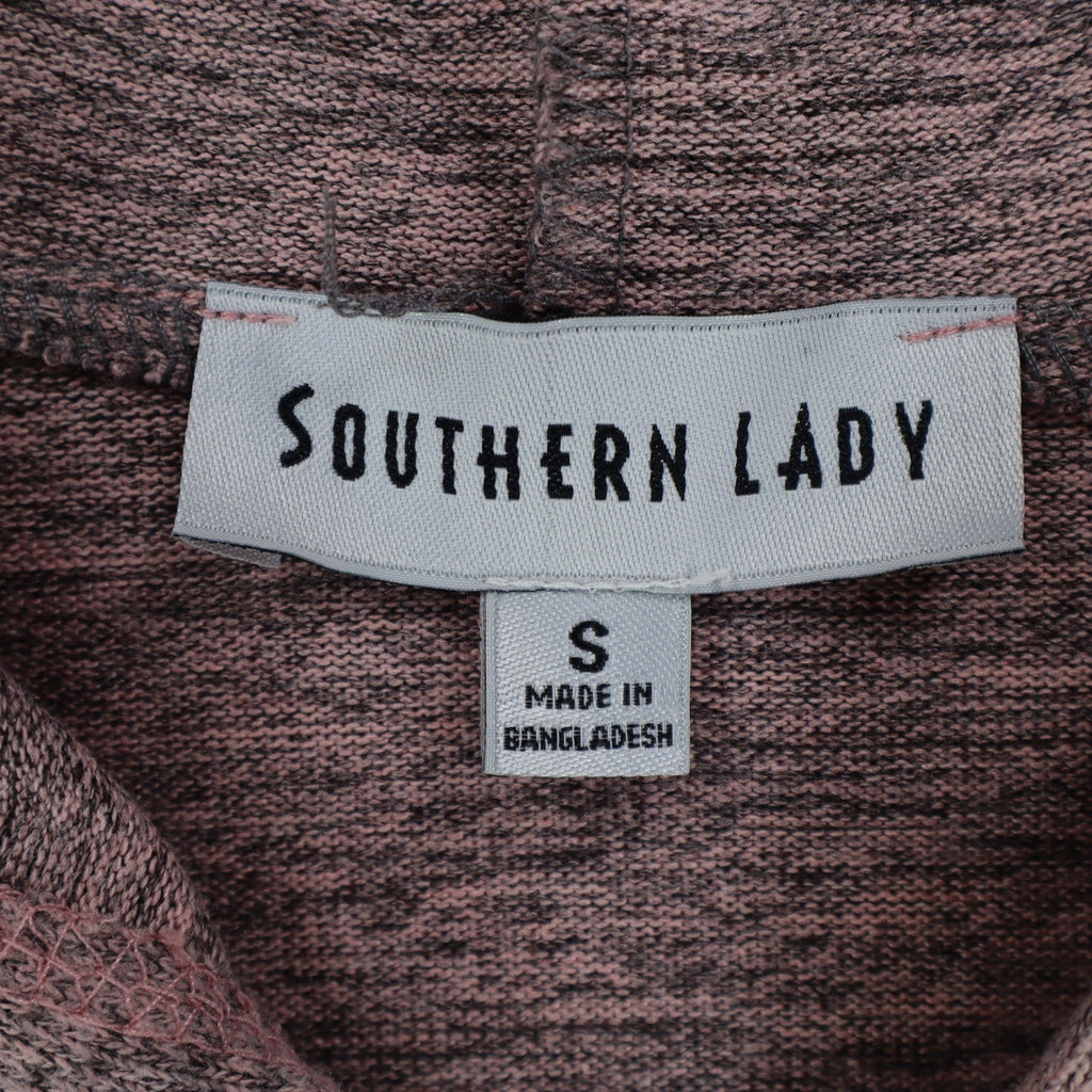 Southern Lady Womens S Pink Marled Full Zip Hoodie Long Sleeve NWT - take2supply