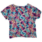Xtrovert by Donnkenny Blouse Womens Medium Vintage 90s Rayon Tropical Floral USA - take2supply
