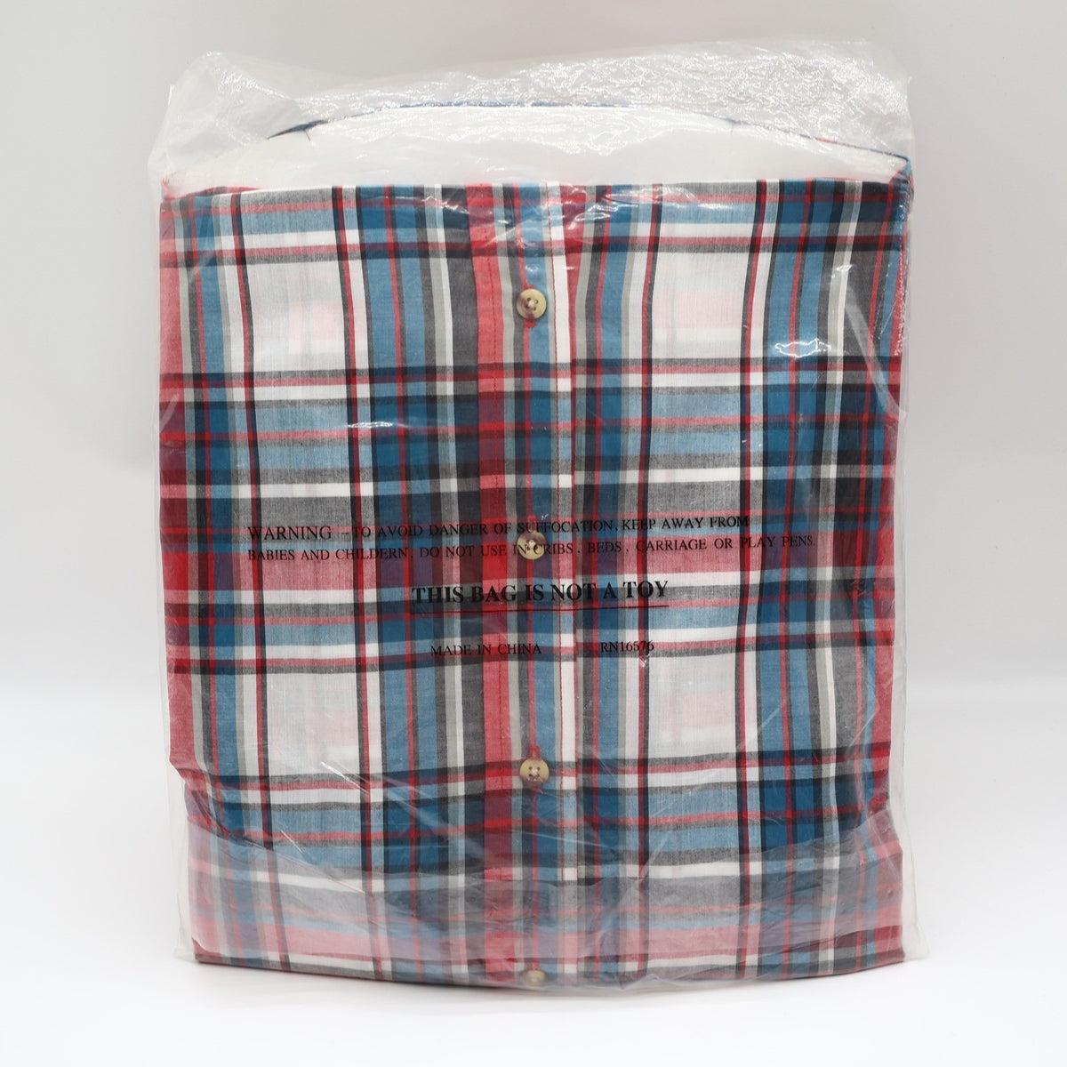 Salmon River Traders Plaid Button Down Mens XL Red Blue White Long Sleeve Shirt - take2supply