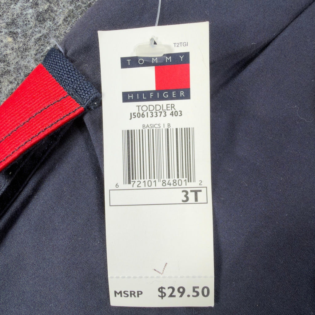 Tommy Hilfiger Vintage 90s Cargo Shorts Toddler 3T Navy Blue Cotton NWT - take2supply