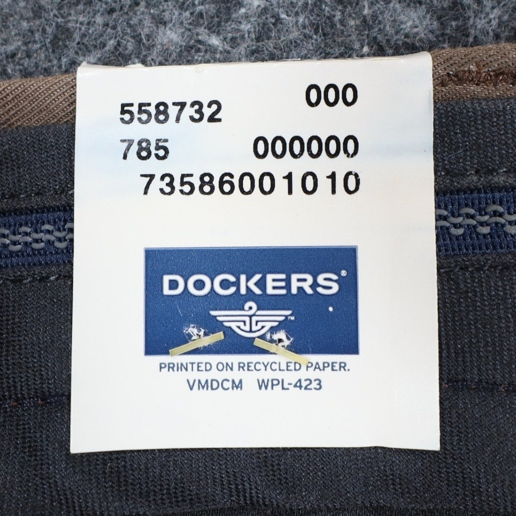 Dockers Khaki Pants Mens 33x30 Brown Pleated Cuffed Stain Defender Classic Fit - take2supply