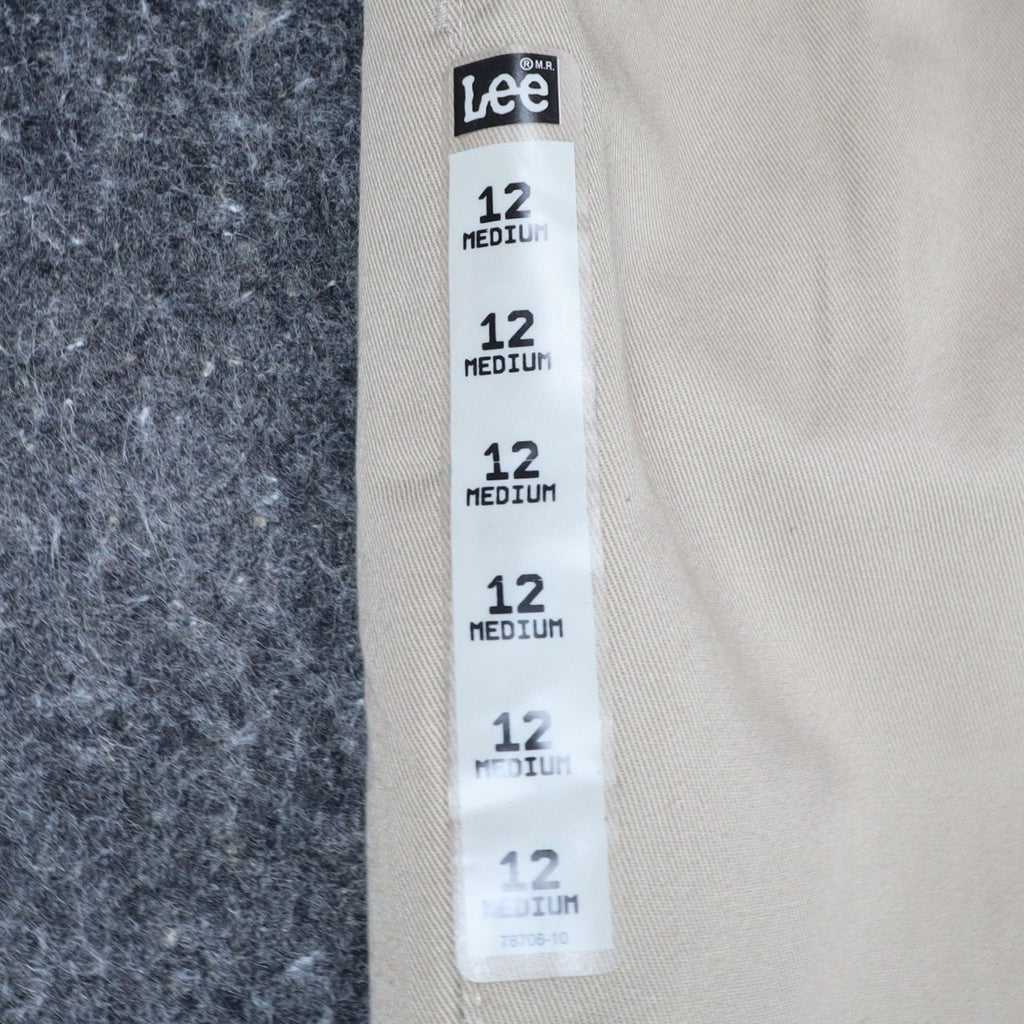 Lee Casuals Pleated Chino Pants Womens 12 M Khaki Cotton Wrinkle Free NWT - take2supply