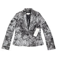 Erin London Blazer Jacket Womens Small NWT Gray Abstract Knit Single Button - take2supply
